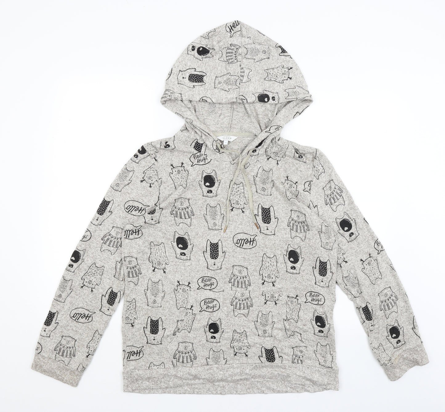 Debenhams Womens Brown Solid  Top Pyjama Top Size 14  - Bear Hugs