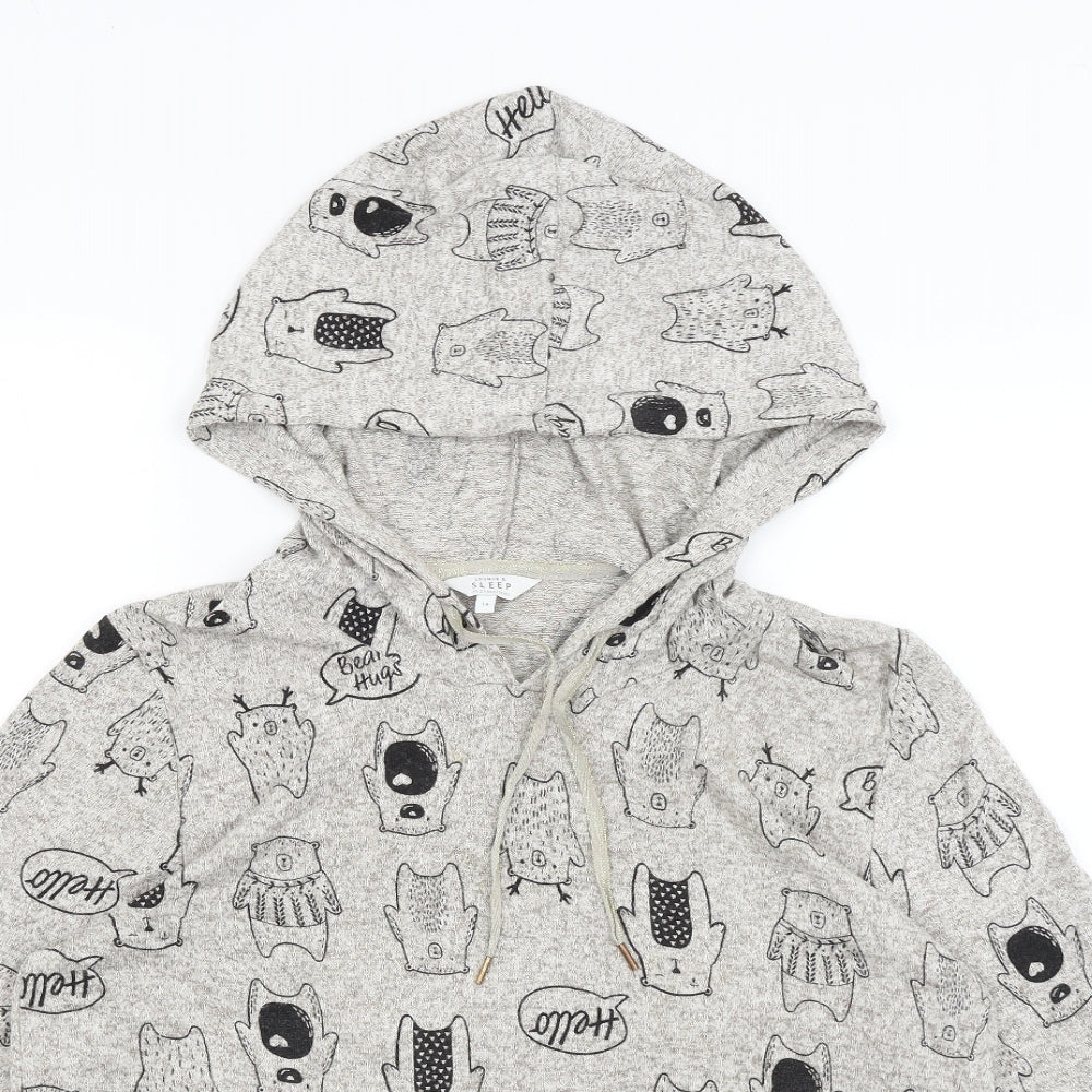 Debenhams Womens Brown Solid  Top Pyjama Top Size 14  - Bear Hugs