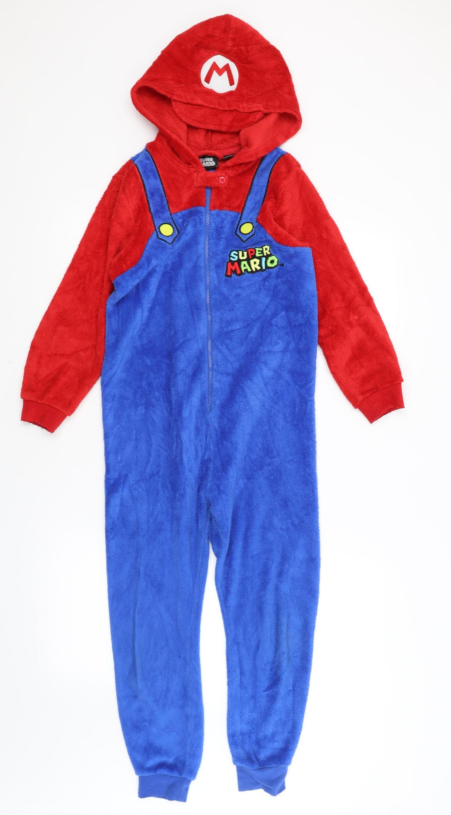 Primark Boys Blue Solid   One Piece Size 9-10 Years  - Super Mario