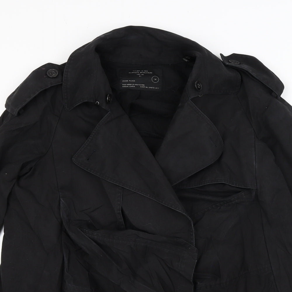 All Saints Womens Black   Overcoat Coat Size 14
