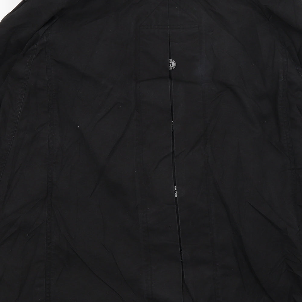 All Saints Womens Black   Overcoat Coat Size 14