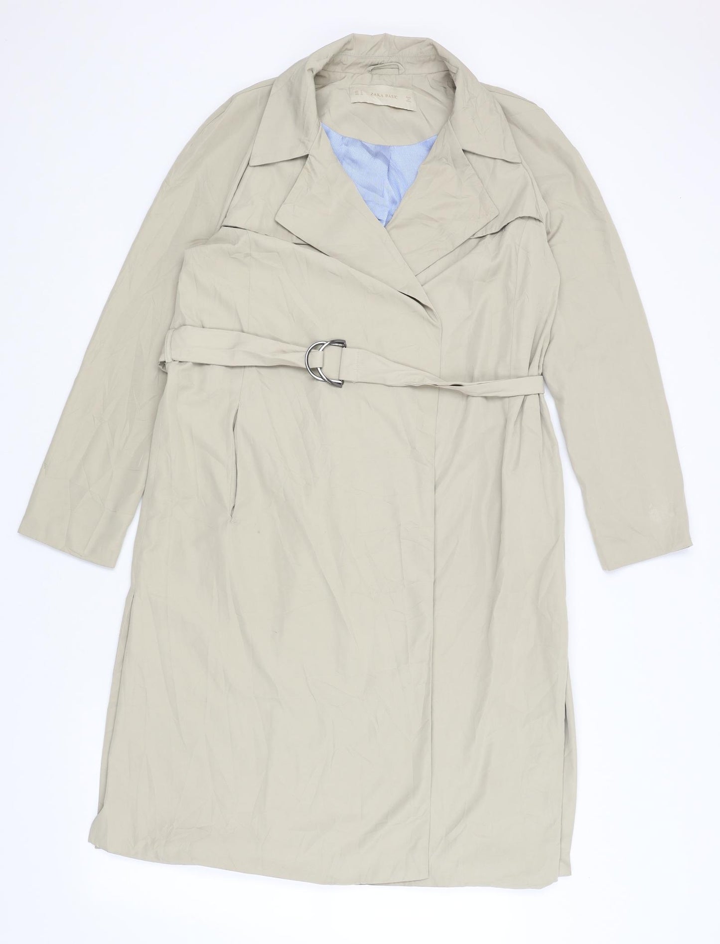 Zara Womens Beige   Overcoat Coat Size M