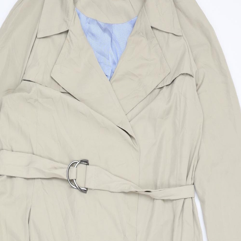 Zara Womens Beige   Overcoat Coat Size M