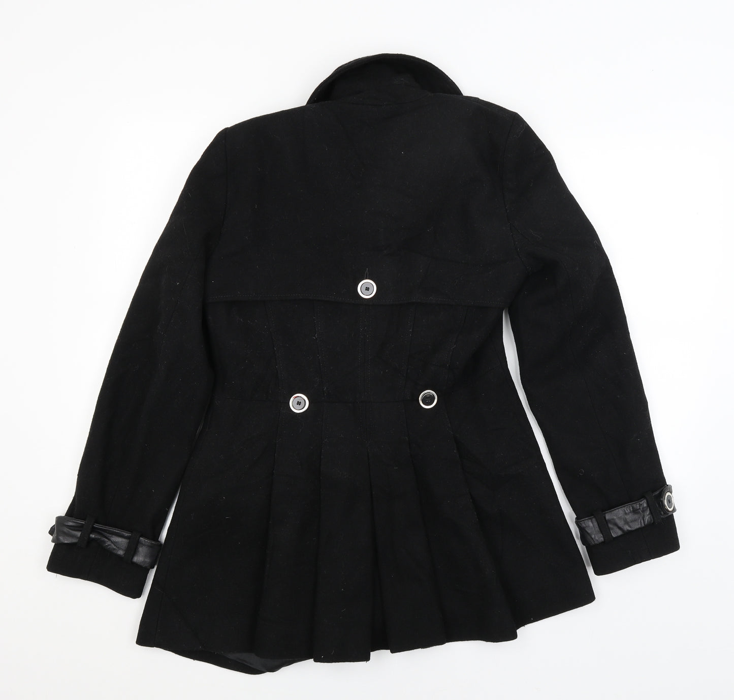 Warehouse Womens Black   Overcoat Coat Size 10