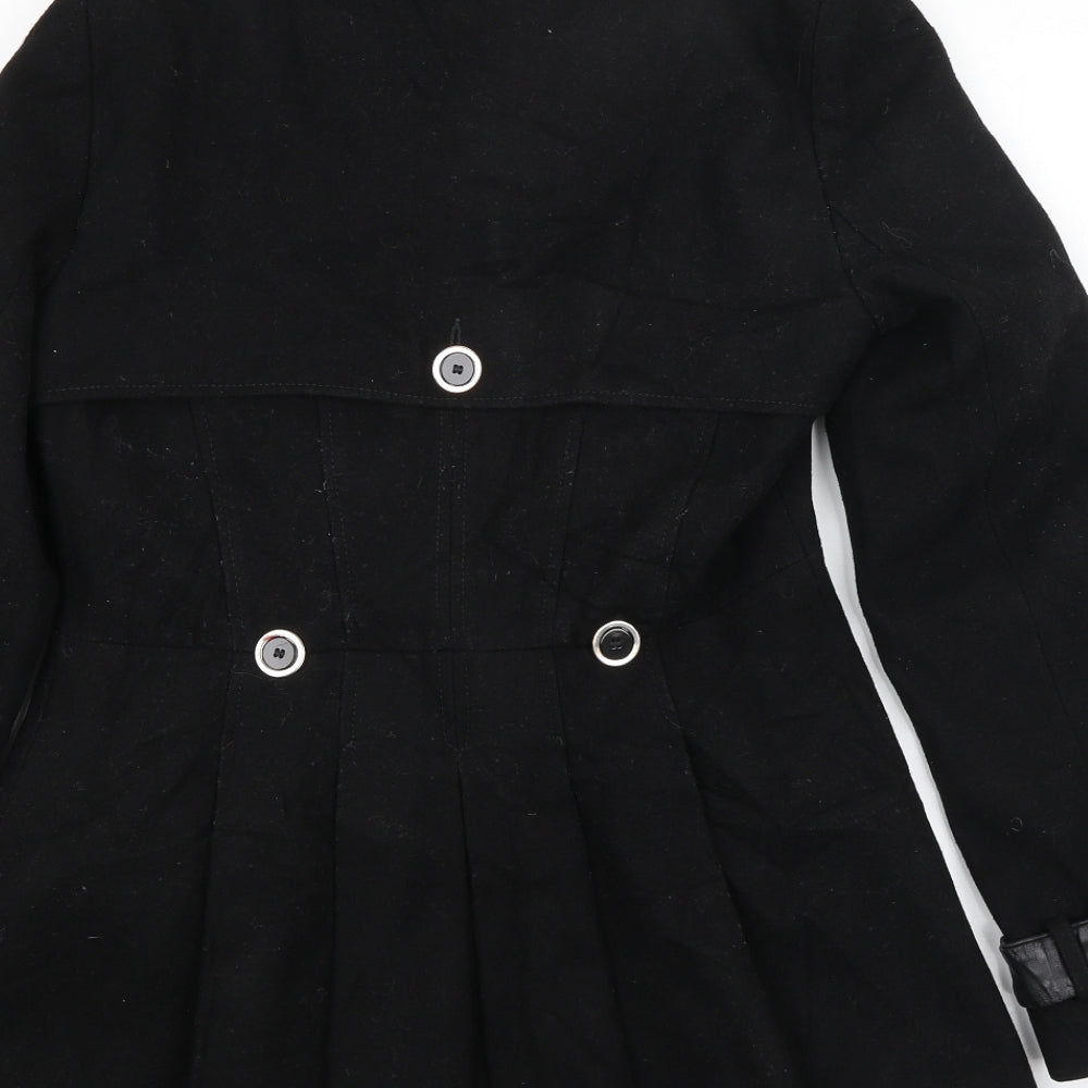 Warehouse Womens Black   Overcoat Coat Size 10