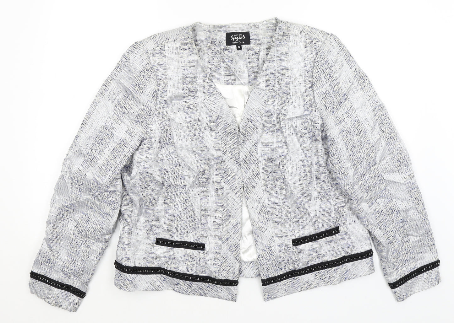 Per Una Womens Silver   Jacket Blazer Size 20