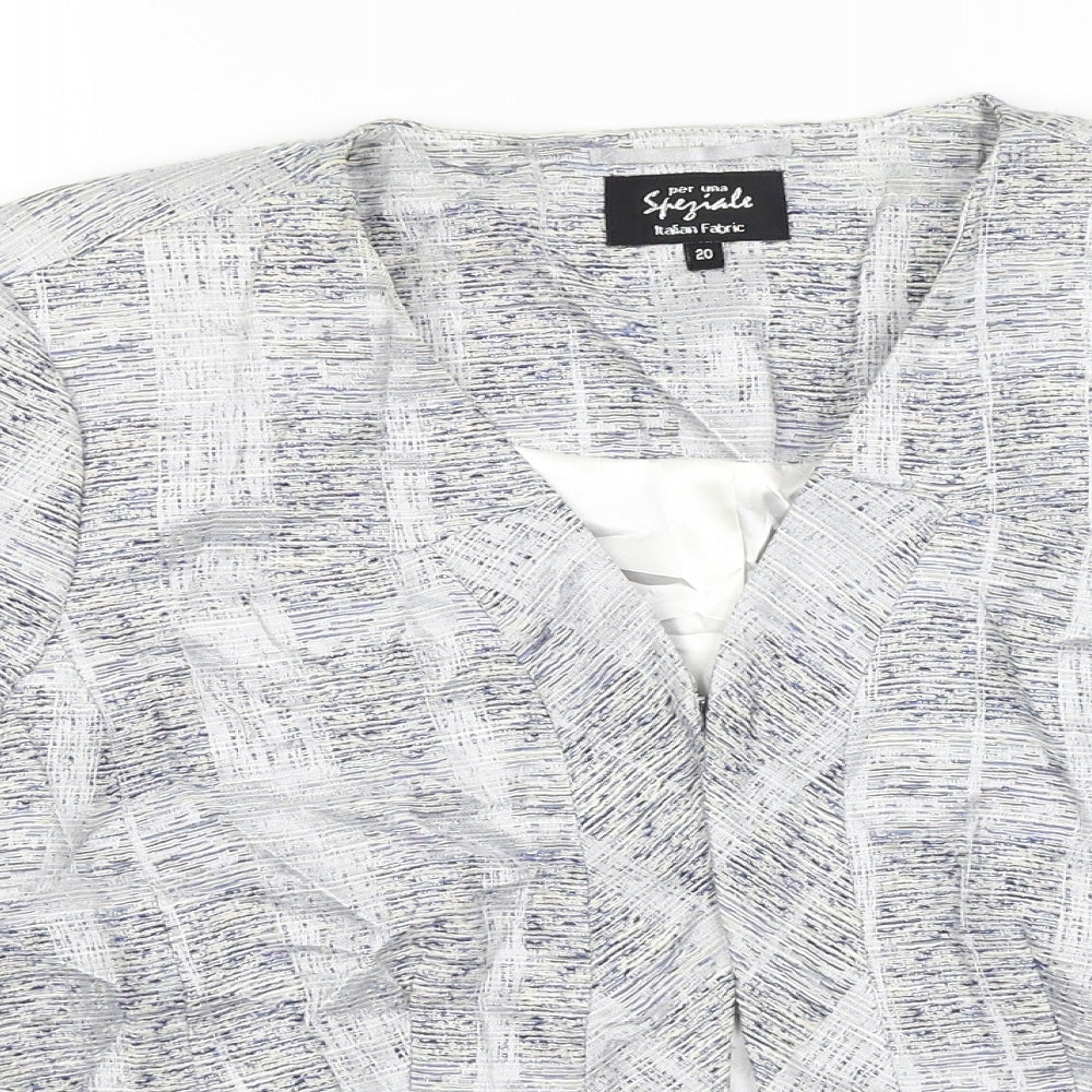 Per Una Womens Silver   Jacket Blazer Size 20