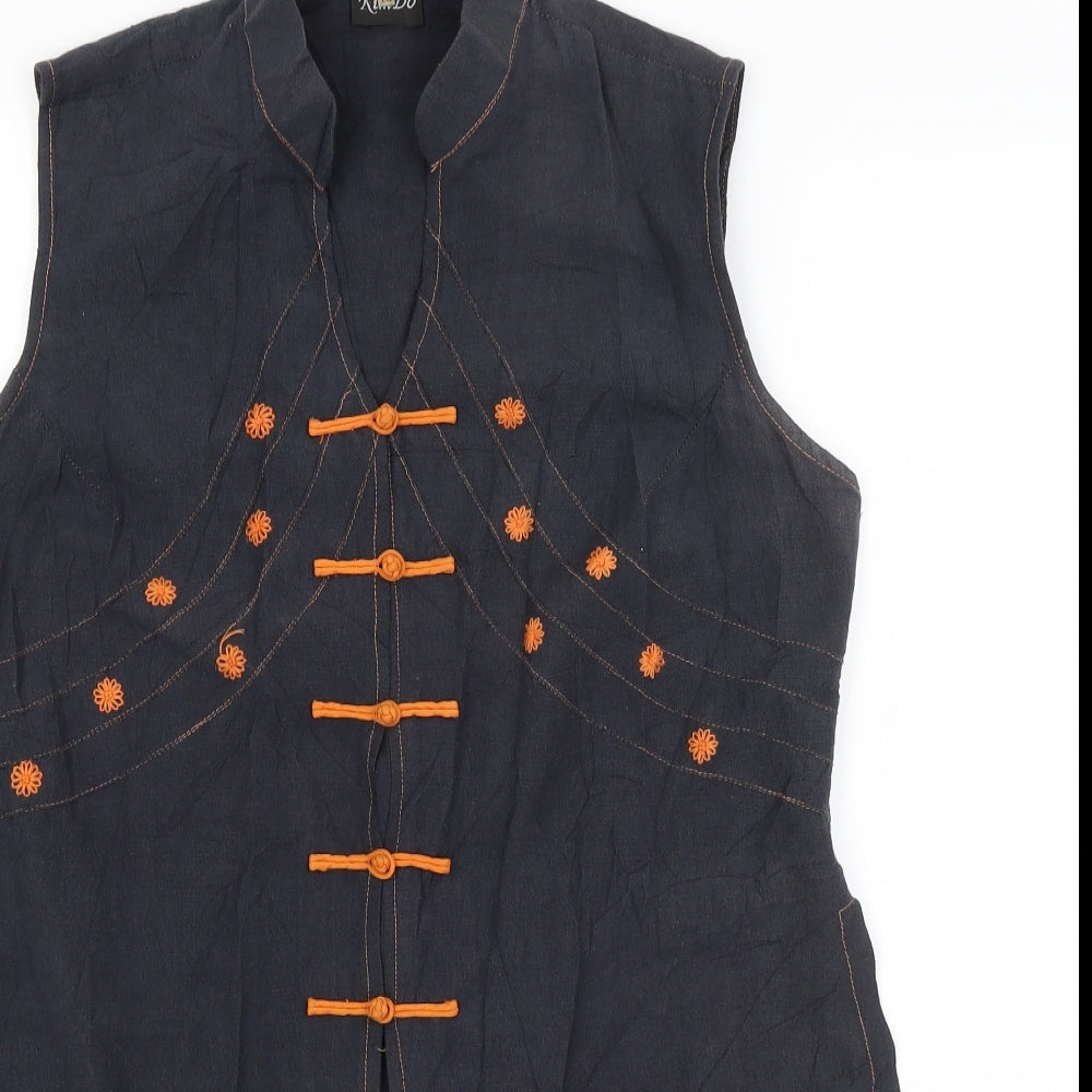 Kim Do Womens Blue   Vest Jumper Size 16
