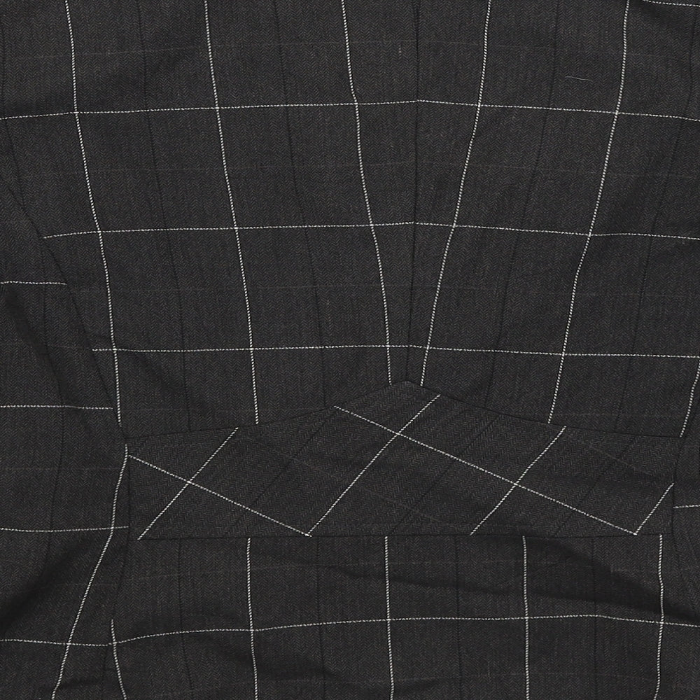 Tara Hansen Womens Black Check  Jacket Blazer Size 14