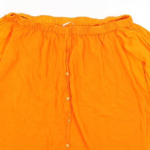 Matalan Womens Orange   Basic Button-Up Size S