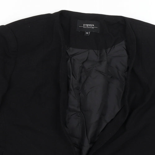 Papaya Womens Black   Jacket Blazer Size 12