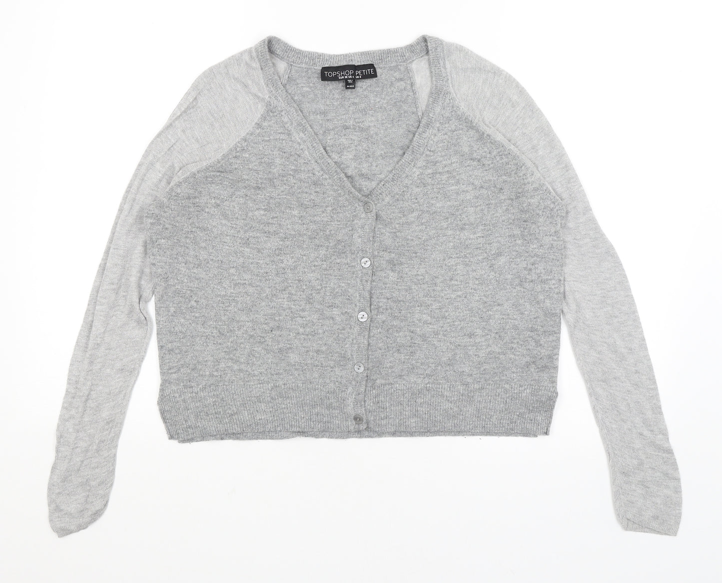 Topshop Womens Grey   Cardigan Jumper Size 8