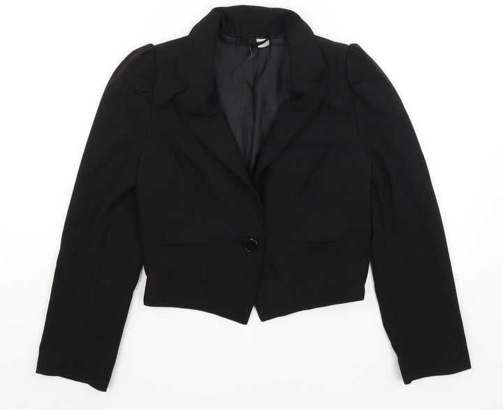 Divided Womens Black Jacket Blazer Size 8