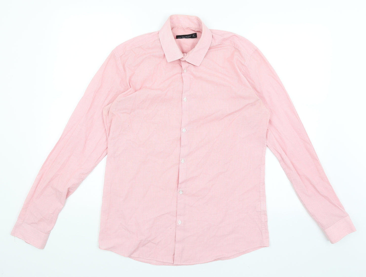 Cedar Wood State Mens Pink    Dress Shirt Size 15