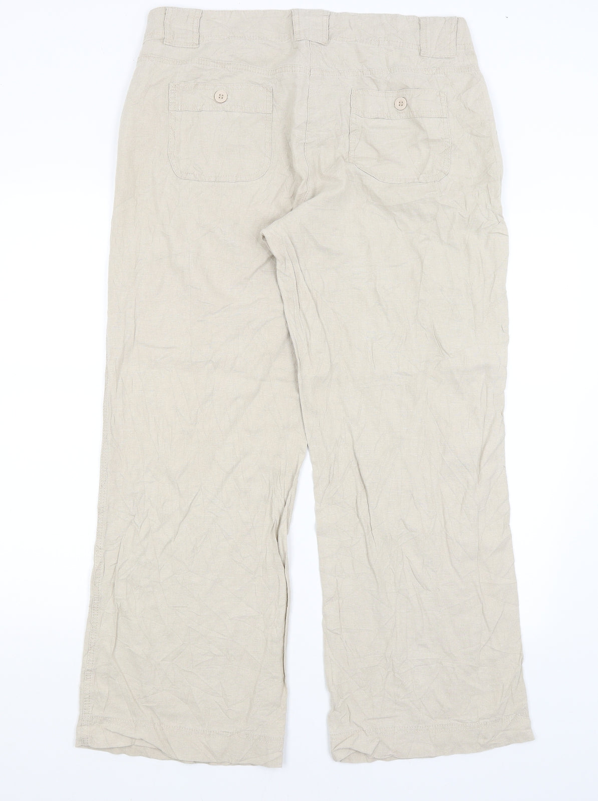 M&S Womens Beige   Trousers  Size 16 L29 in