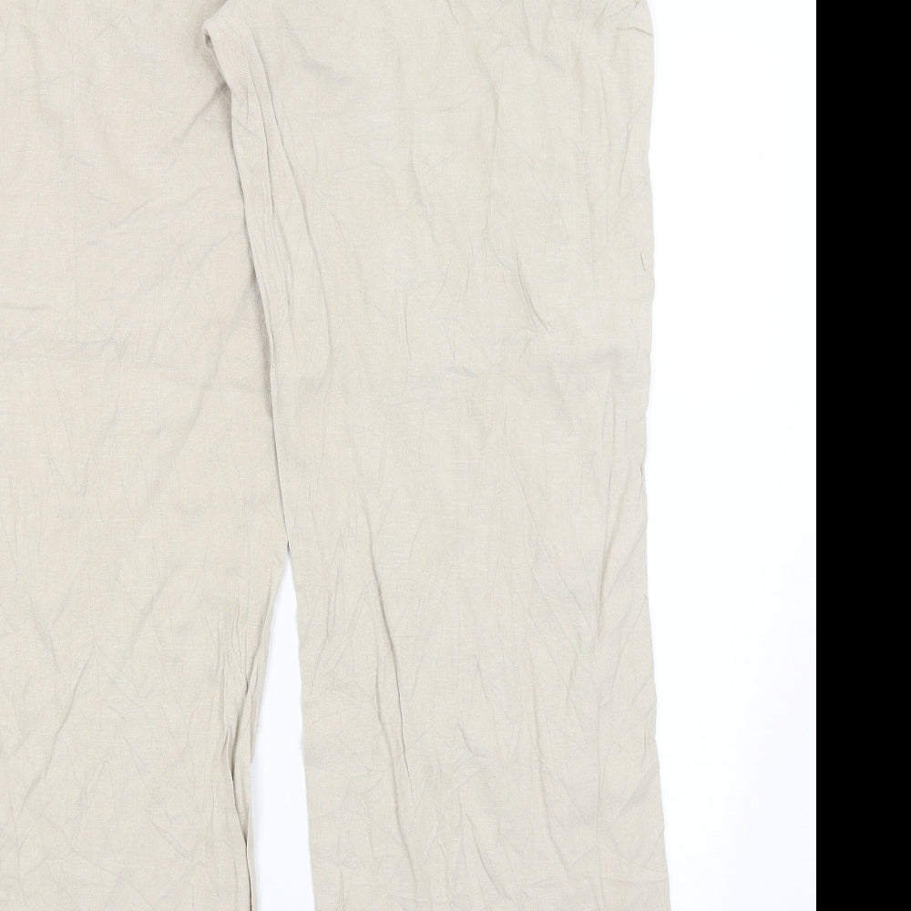 M&S Womens Beige   Trousers  Size 16 L29 in
