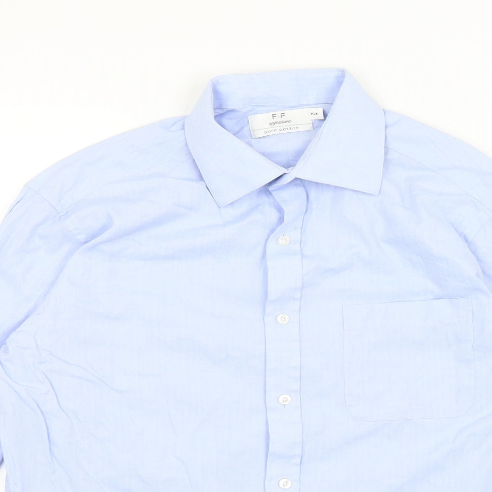 F&F Mens Blue    Dress Shirt Size 15.5
