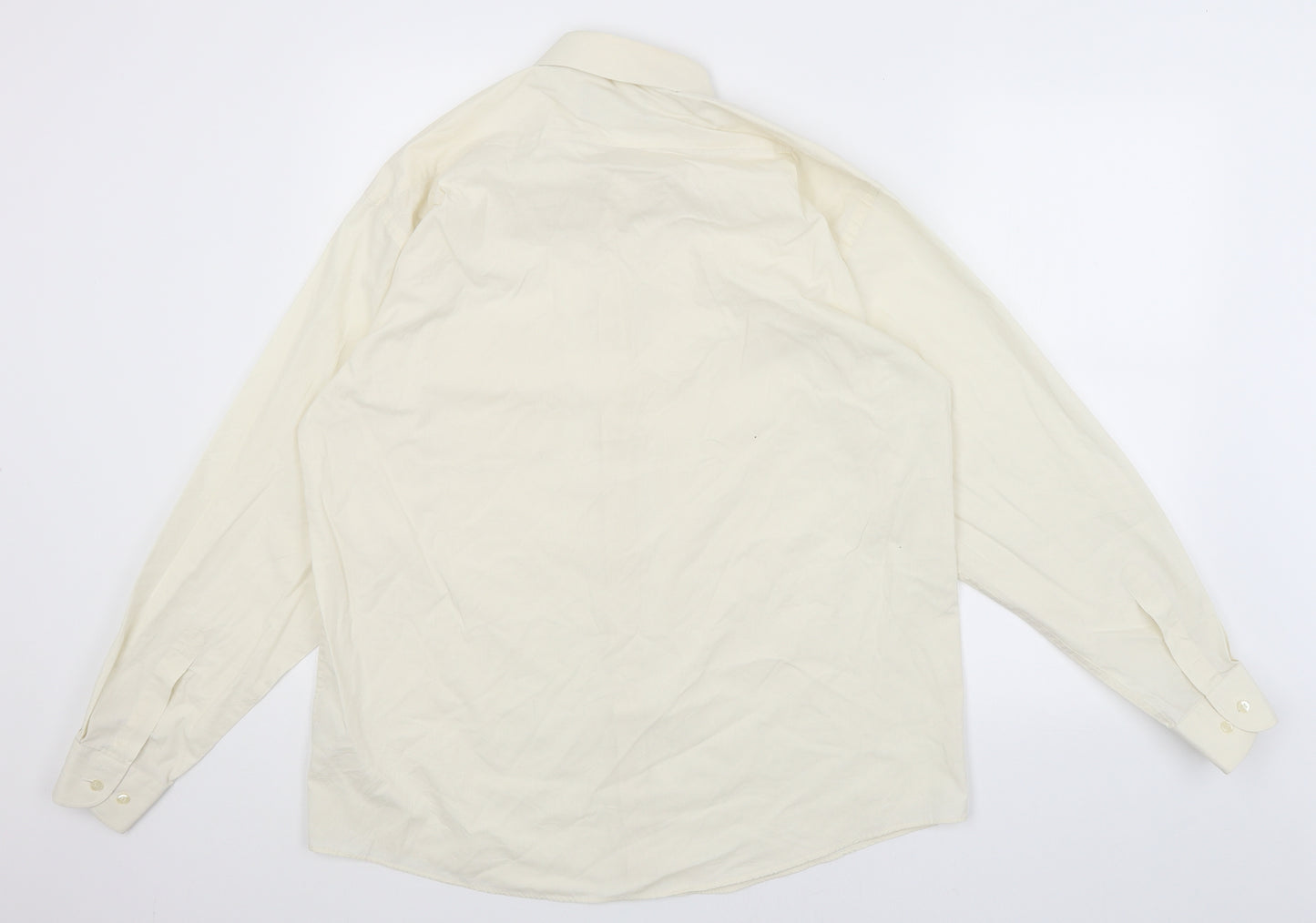 Greenwoods Mens Yellow    Dress Shirt Size 16
