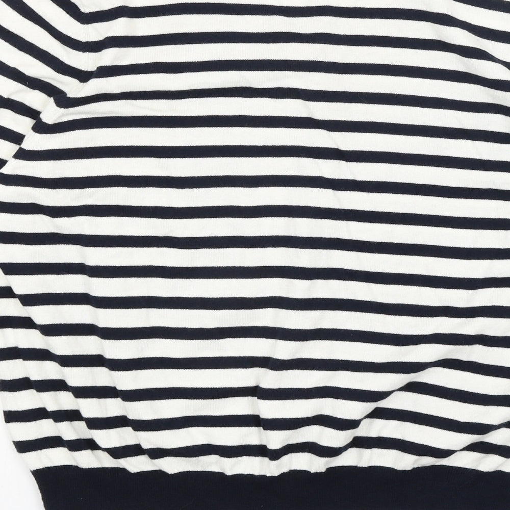 NEXT Womens White Striped  Cardigan Jumper Size 20
