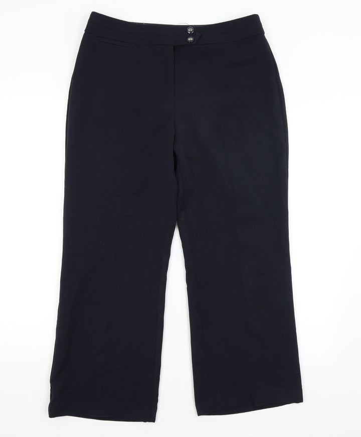 BM Womens Blue Trousers Size 12 L24 in