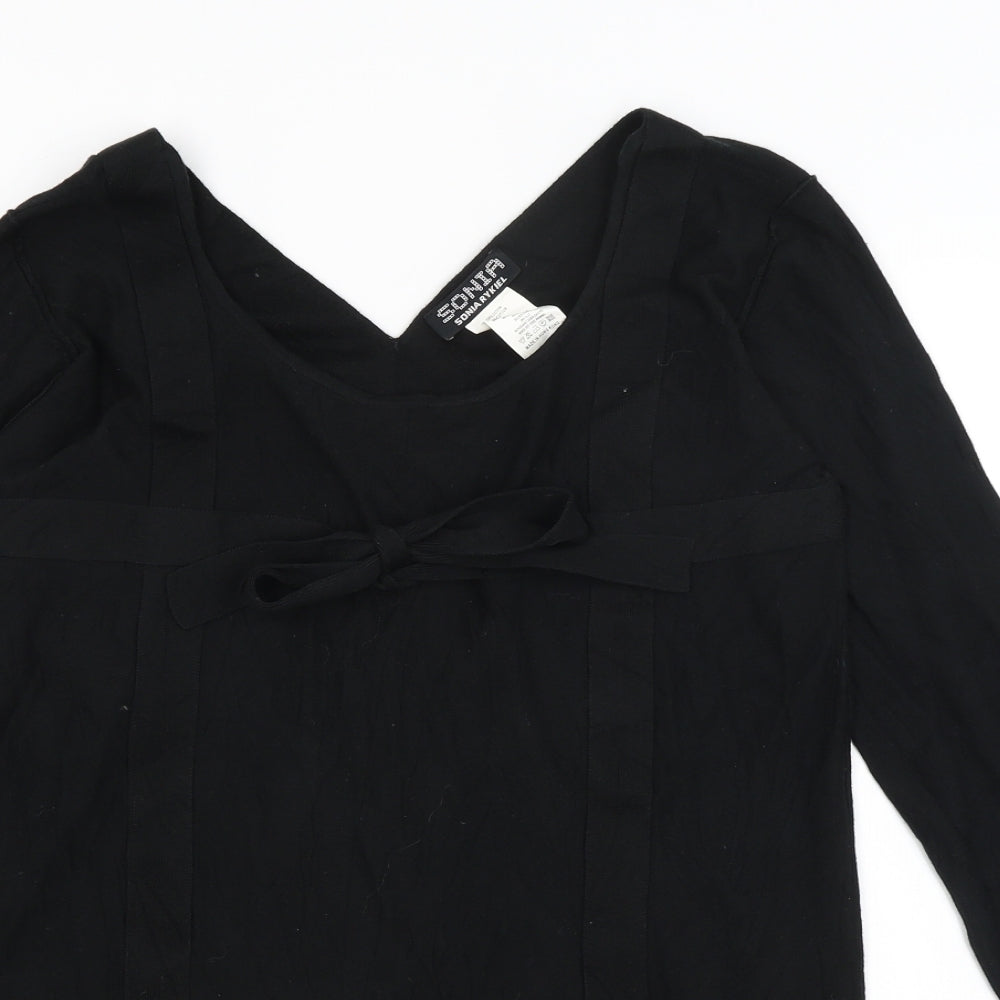 Sonia Womens Black   Basic T-Shirt Size XL