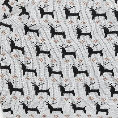 Alessandra Saroshi Womens Grey   Pullover Jumper Size M  - Reindeer
