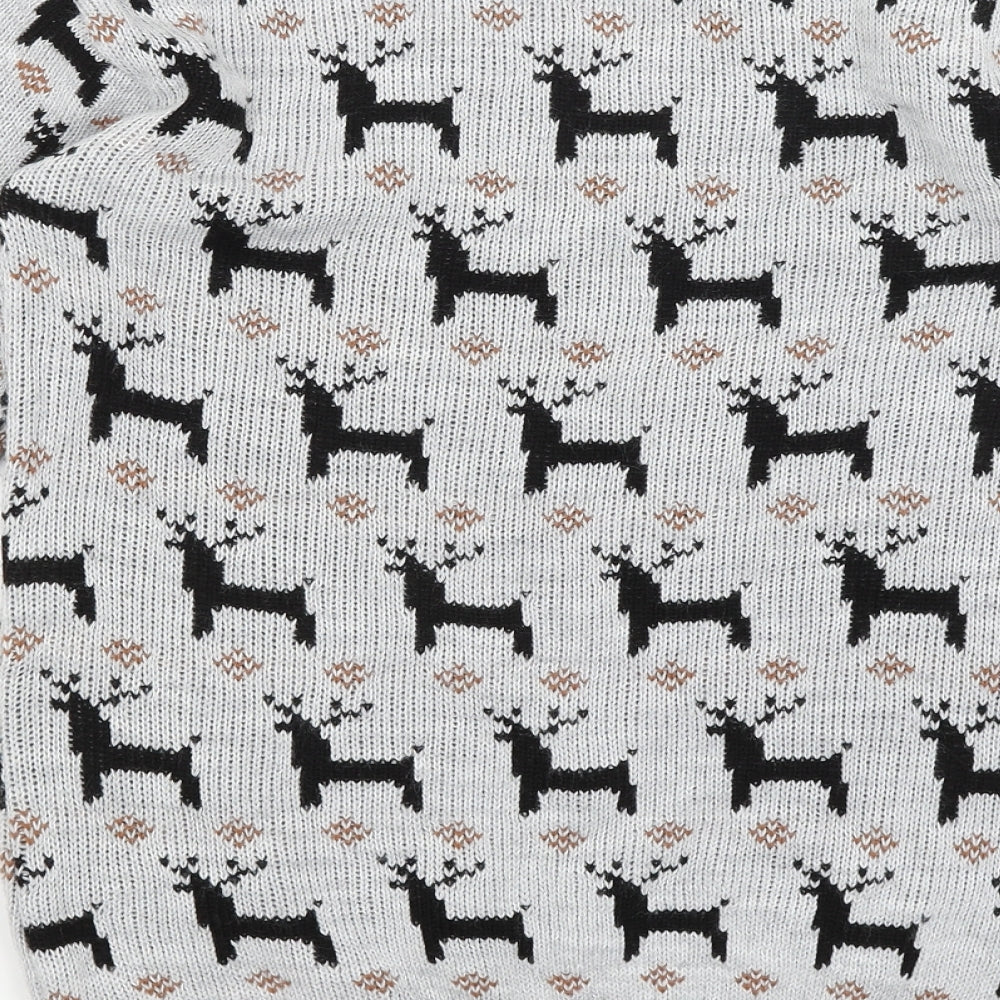 Alessandra Saroshi Womens Grey   Pullover Jumper Size M  - Reindeer