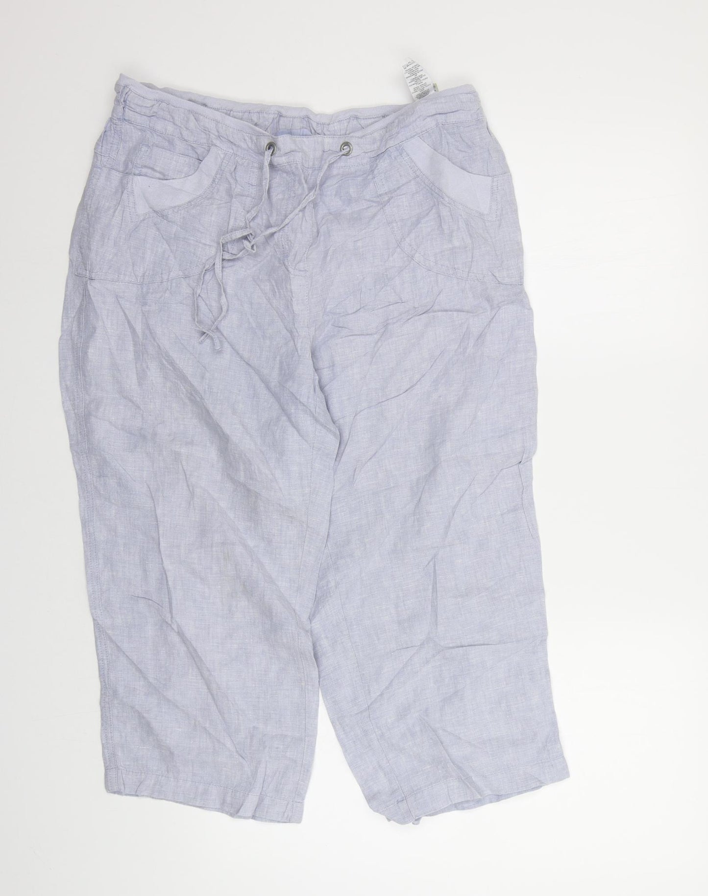 Marks and Spencer Womens Blue   Trousers  Size 14 L20 in