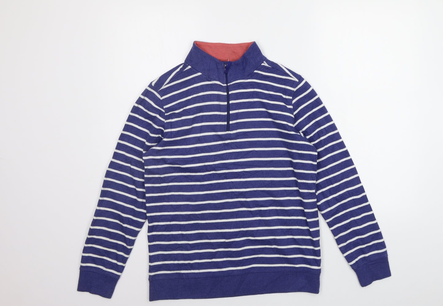 j khak Mens Blue Striped  Pullover Jumper Size L