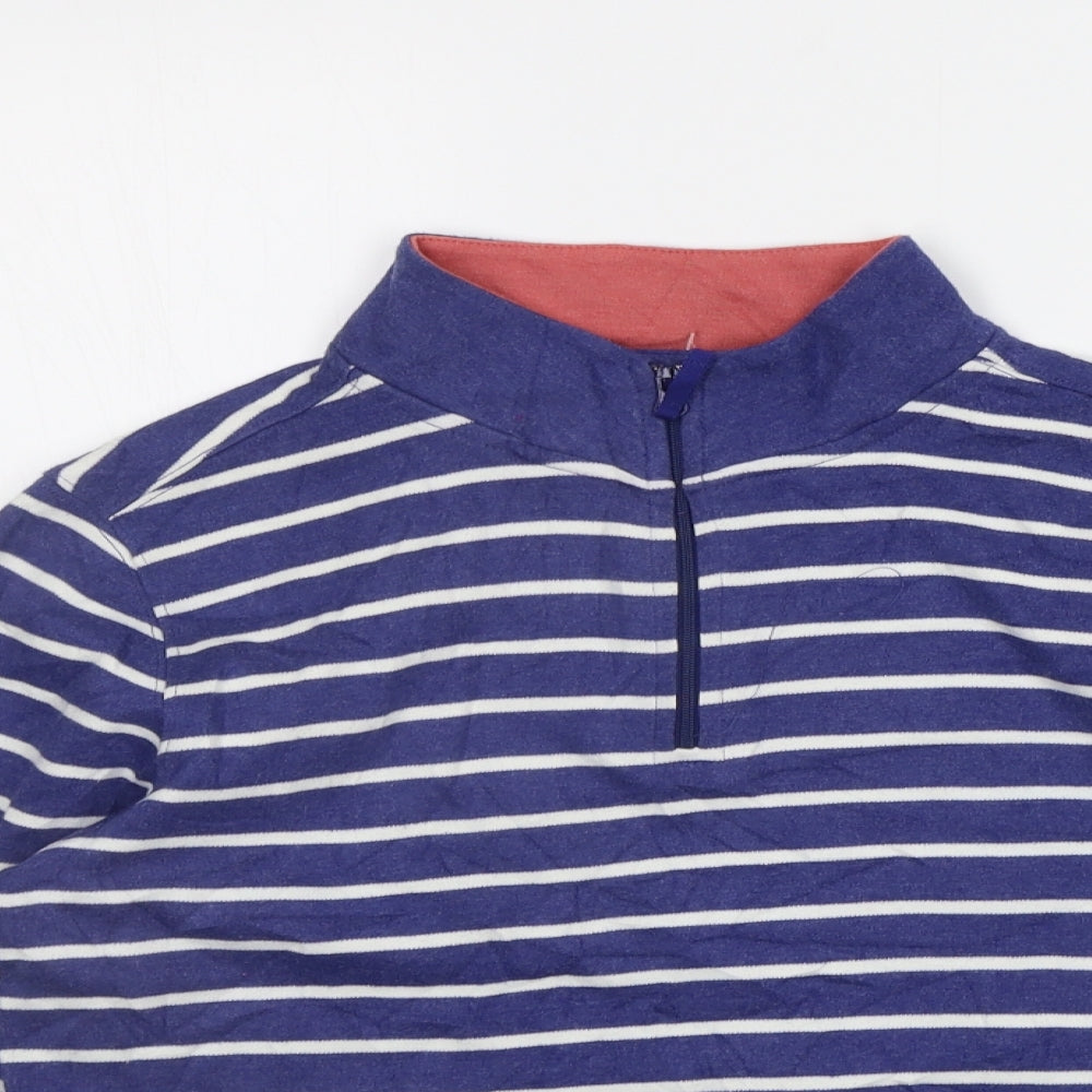 j khak Mens Blue Striped  Pullover Jumper Size L