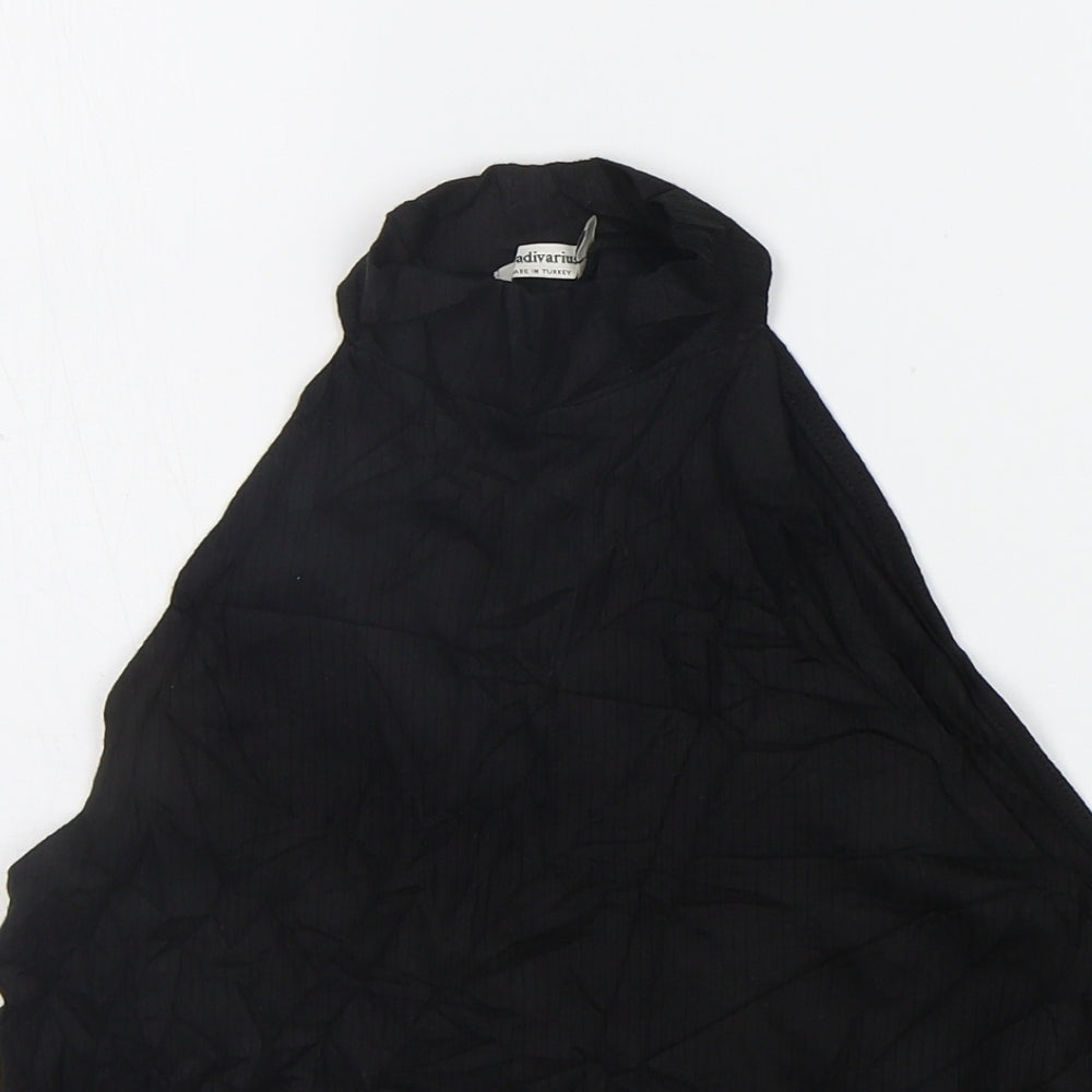Stradavarius  Womens Black   Basic T-Shirt Size L
