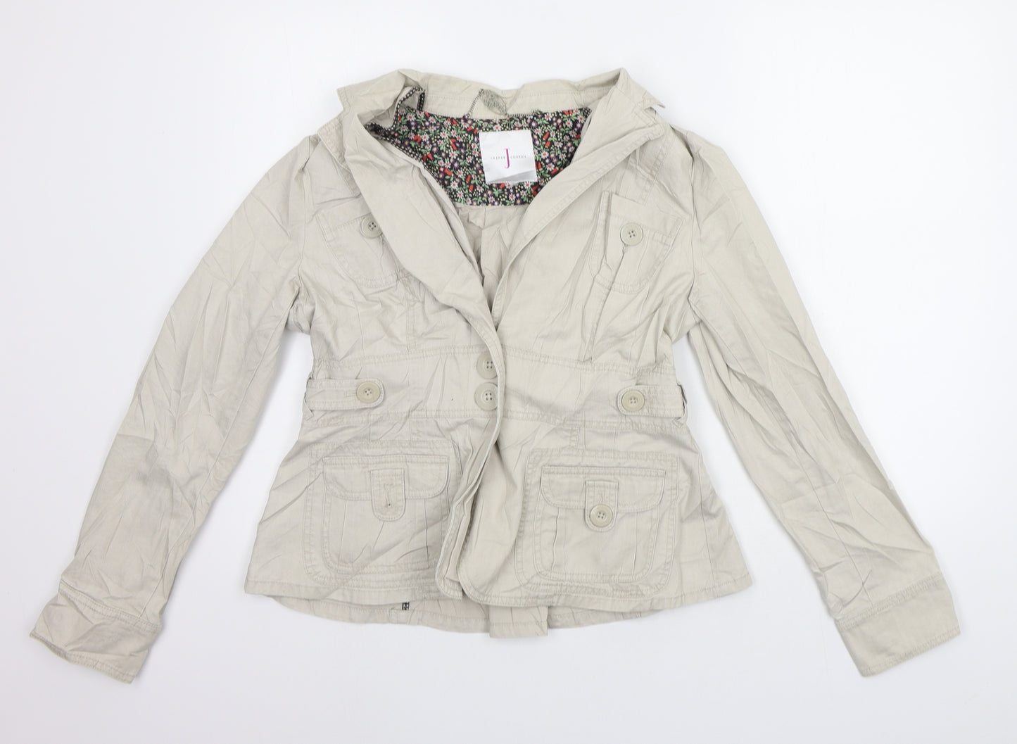 Jasper Conran Womens Beige   Jacket Coat Size 14