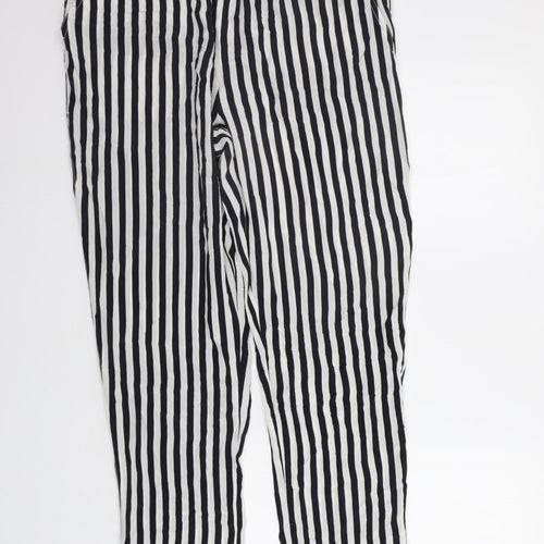 Stefanrel Womens Blue Striped  Trousers  Size L L27 in - Elastic Waist Band