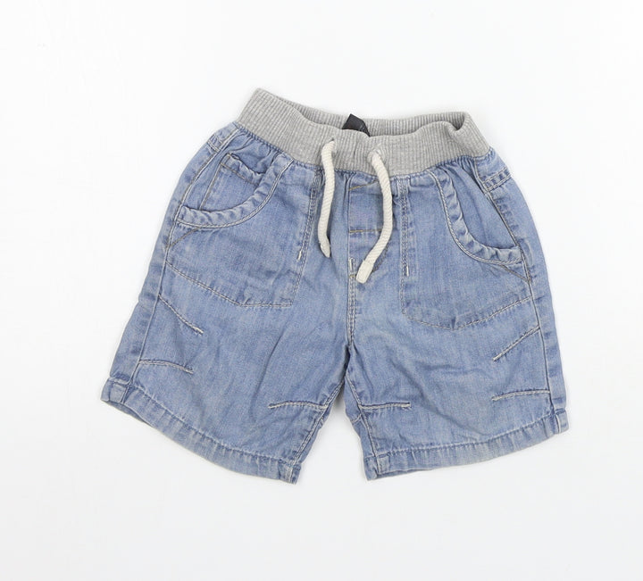 NEXT Girls Blue Ikat  Cropped Jeans Size 9-12 Months