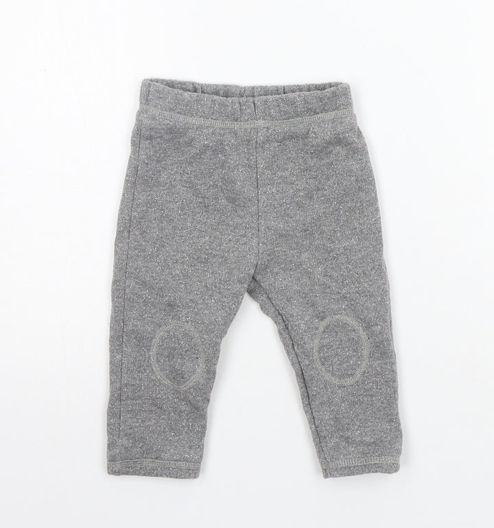 George Girls Grey Jogger Trousers Size 6-9 Months