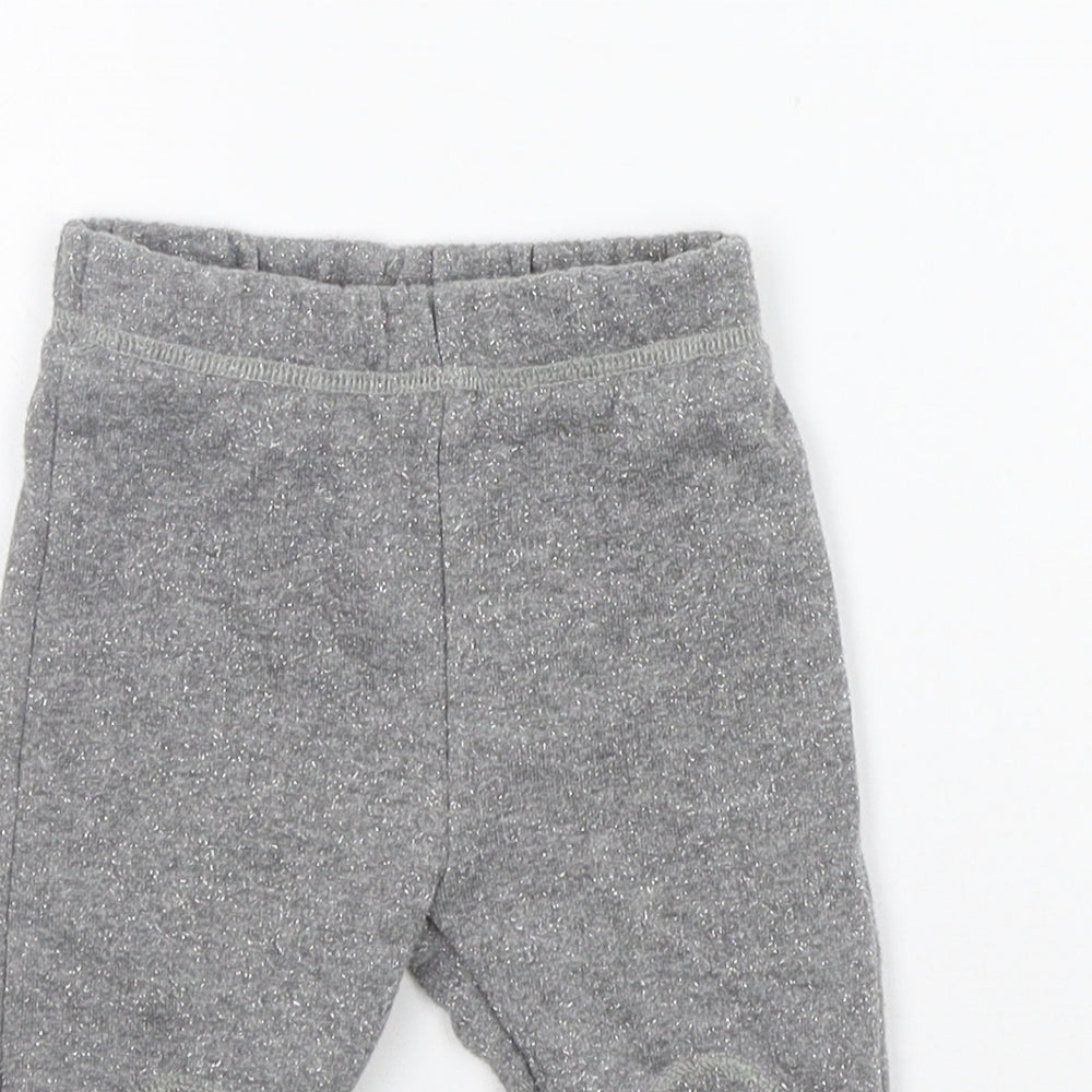 George Girls Grey   Jogger Trousers Size 6-9 Months