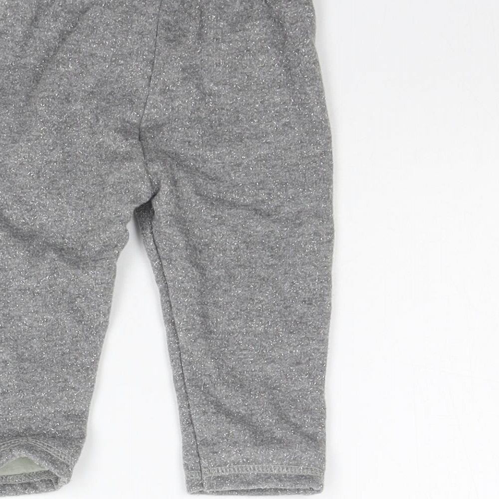 George Girls Grey   Jogger Trousers Size 6-9 Months