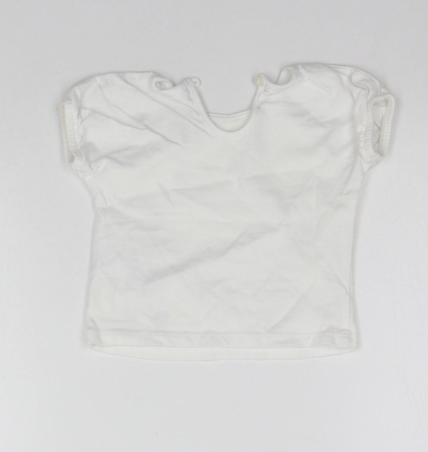 F&F Girls White   Basic T-Shirt Size 3-6 Months