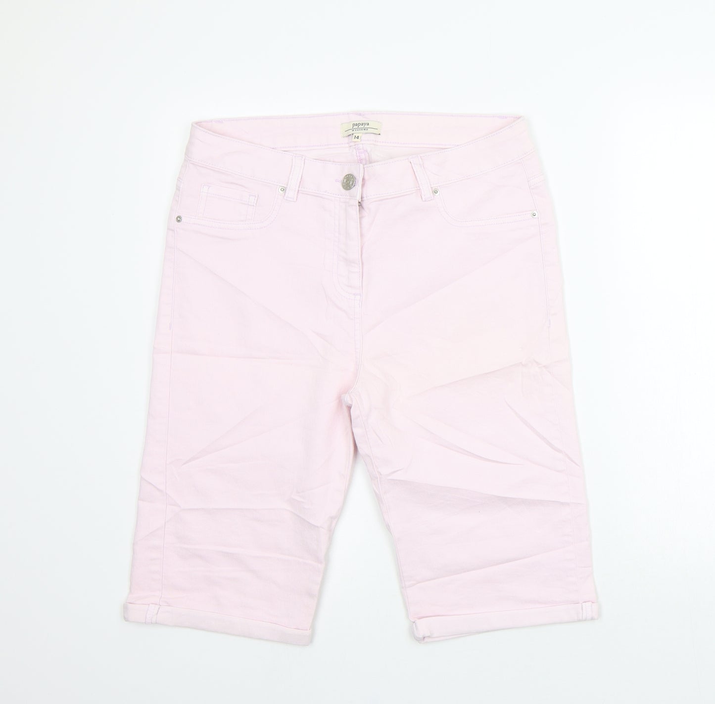 Papaya Womens Pink   Cargo Shorts Size 14