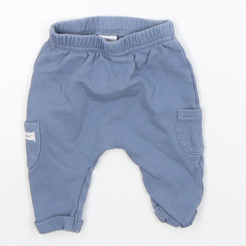 TU Girls Blue   Jogger Trousers Size 0-3 Months  - Elastic Waist Band