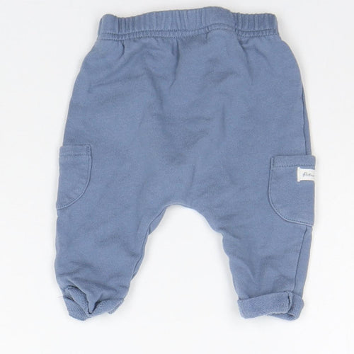 TU Girls Blue   Jogger Trousers Size 0-3 Months  - Elastic Waist Band