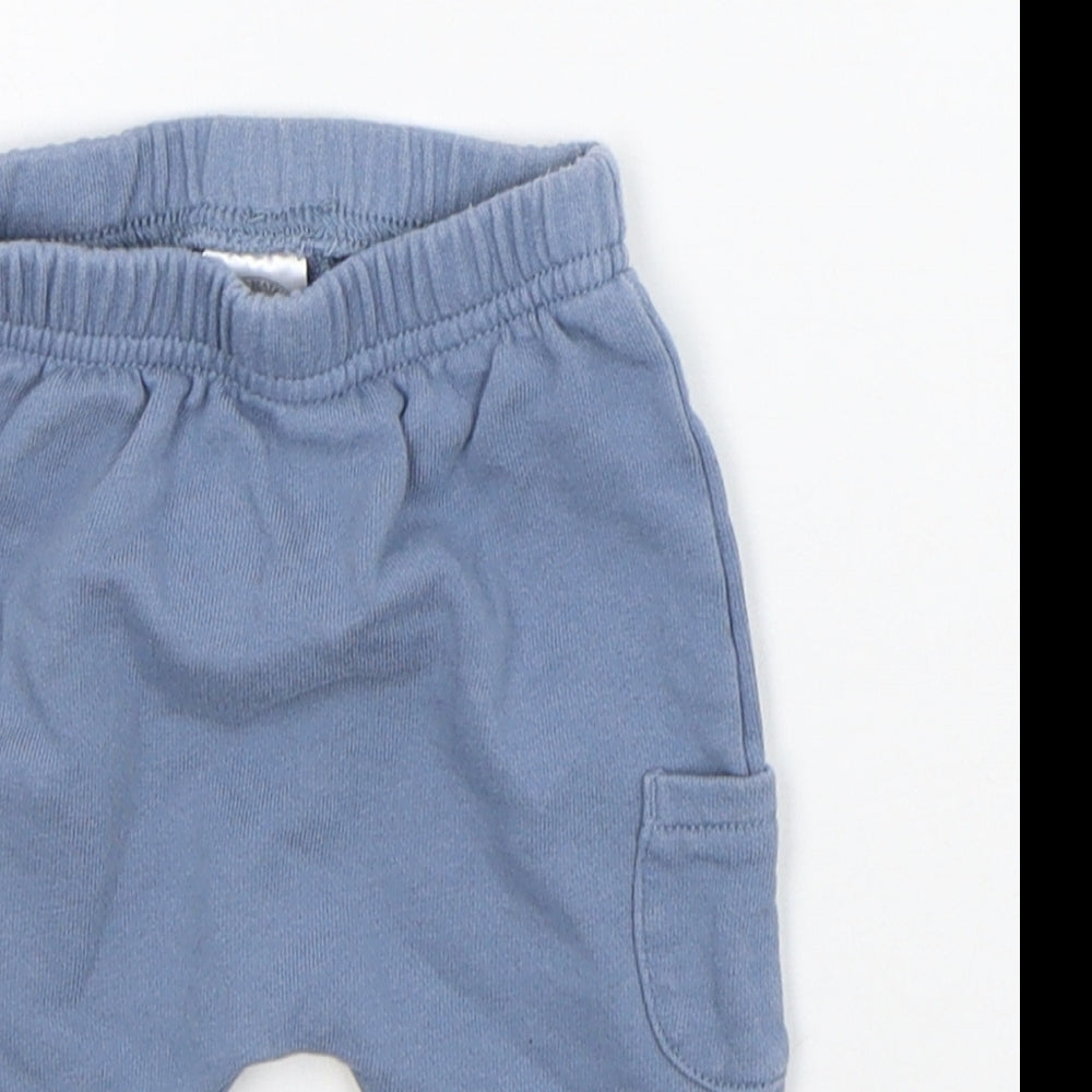 TU Girls Blue   Jogger Trousers Size 0-3 Months  - Elastic Waist Band
