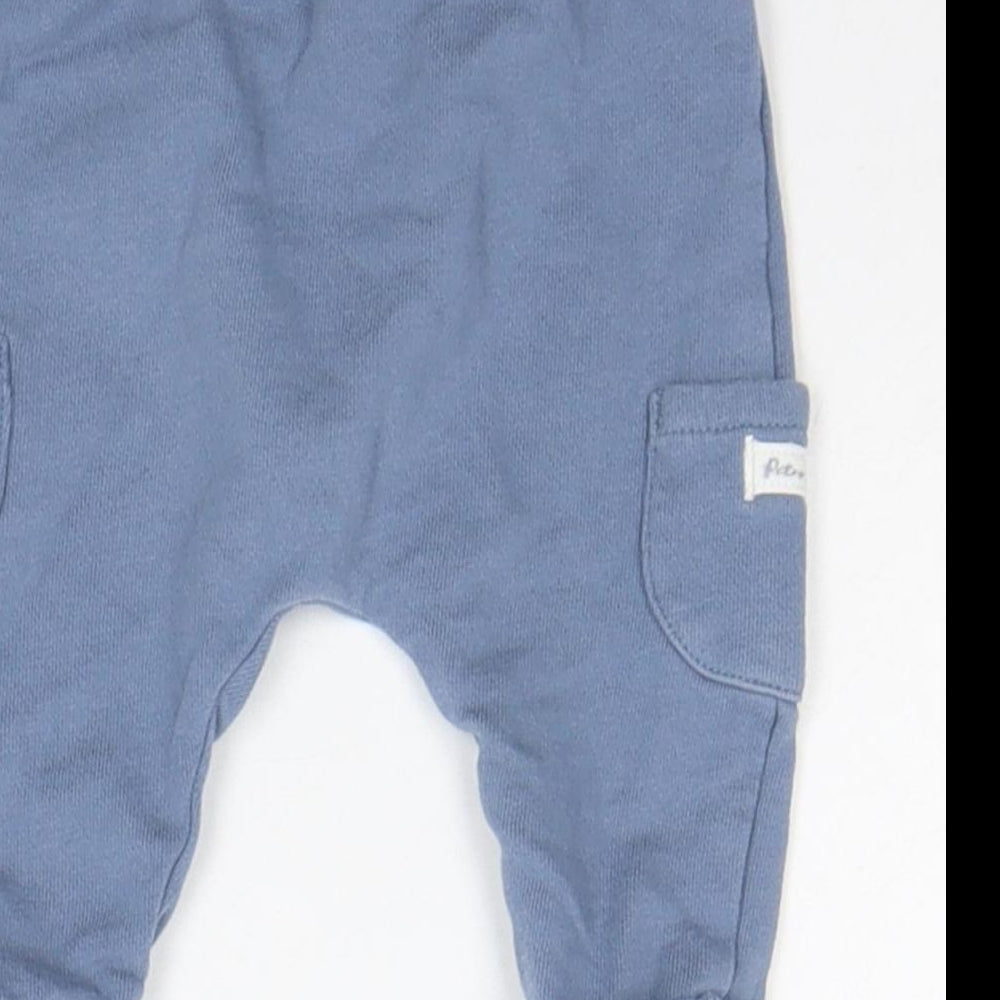TU Girls Blue   Jogger Trousers Size 0-3 Months  - Elastic Waist Band