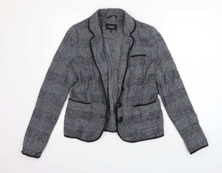 River Island Womens Grey Check  Gilet Blazer Size 8