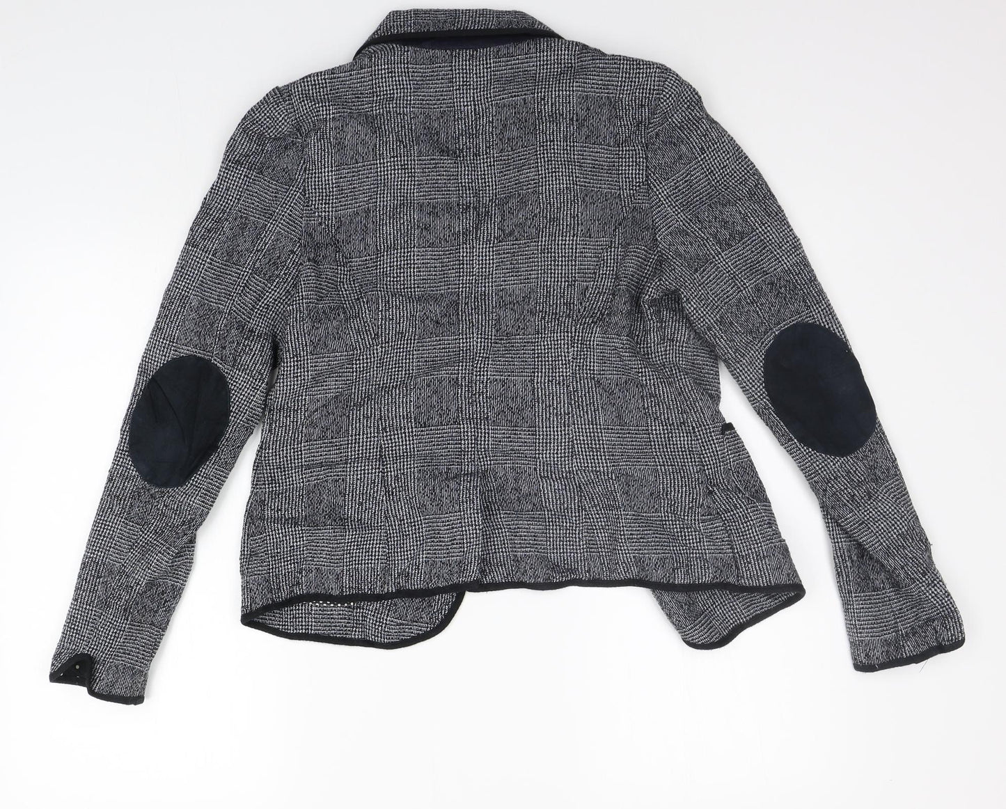 River Island Womens Grey Check  Gilet Blazer Size 8