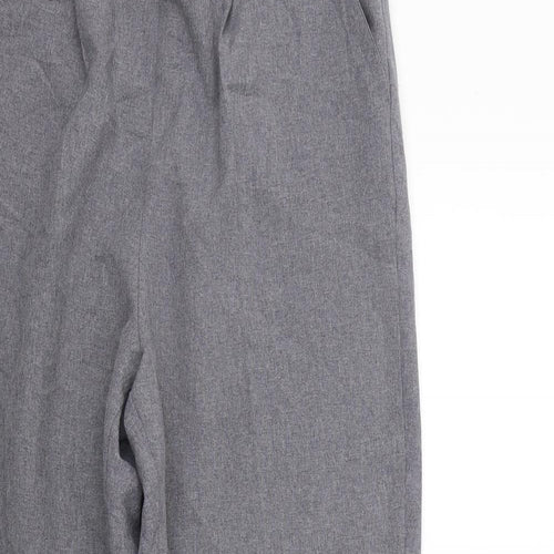 BM Womens Grey   Trousers  Size 14 L24 in - Elastic Waist Band