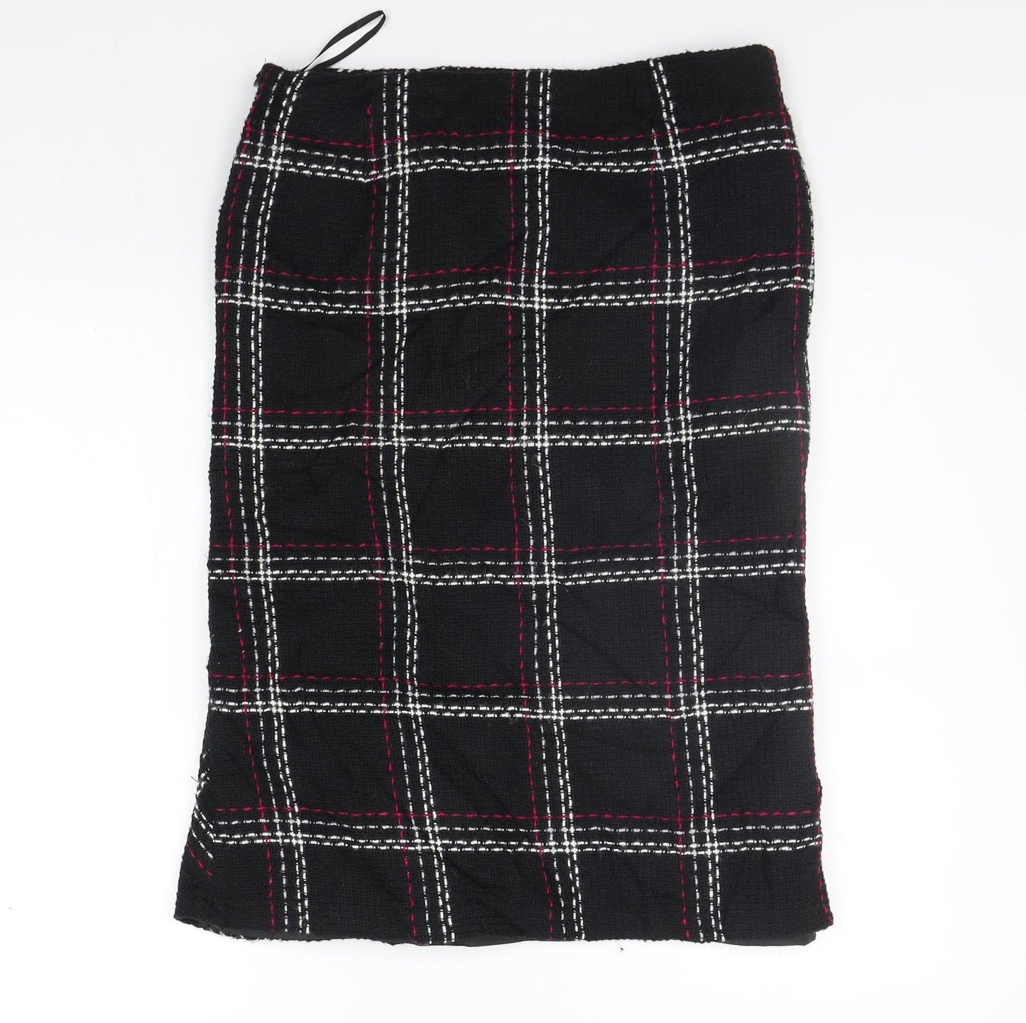 FLORNCE + FRED Womens Black Check  A-Line Skirt Size 10
