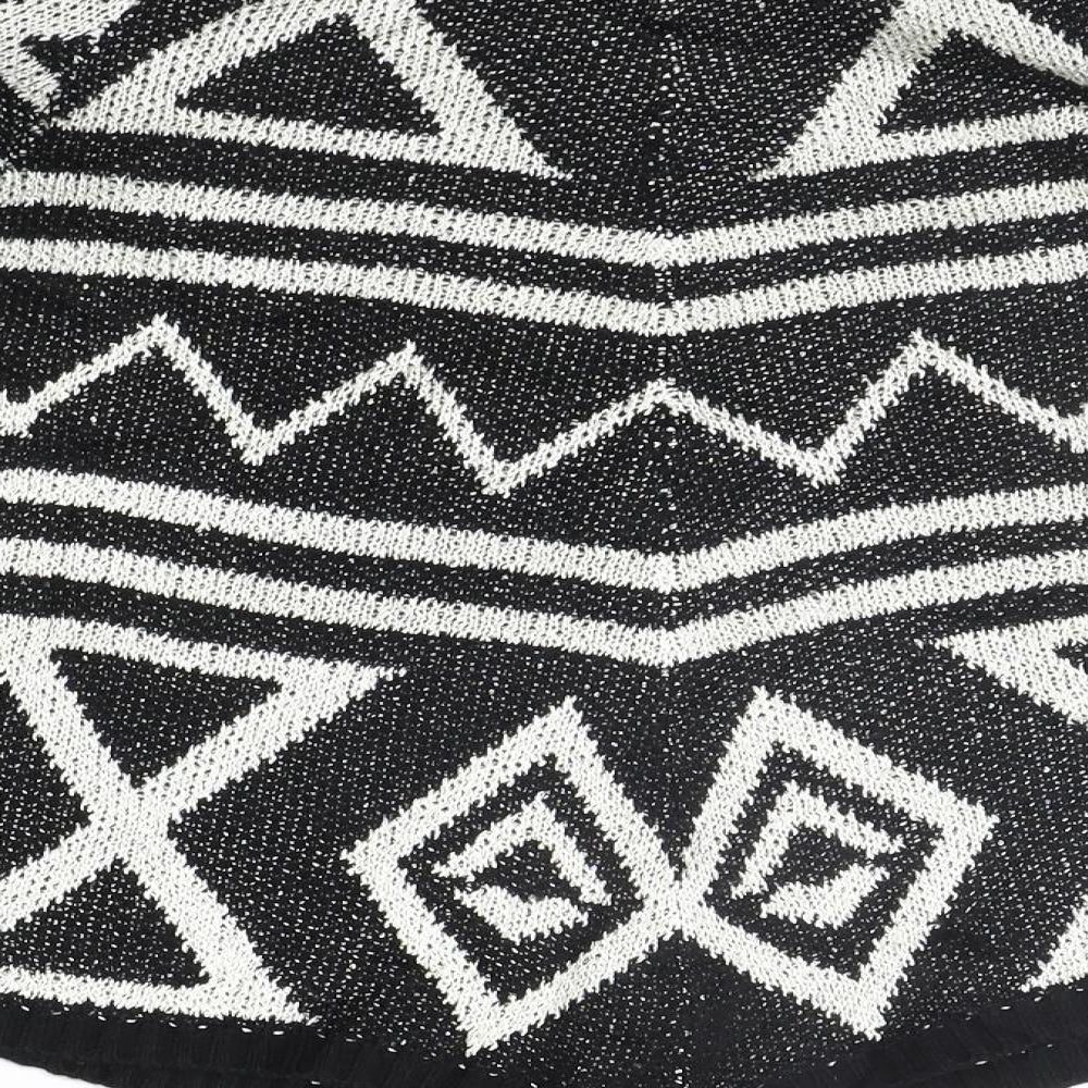 Saloos Womens Black Geometric  Pullover Jumper Size 14