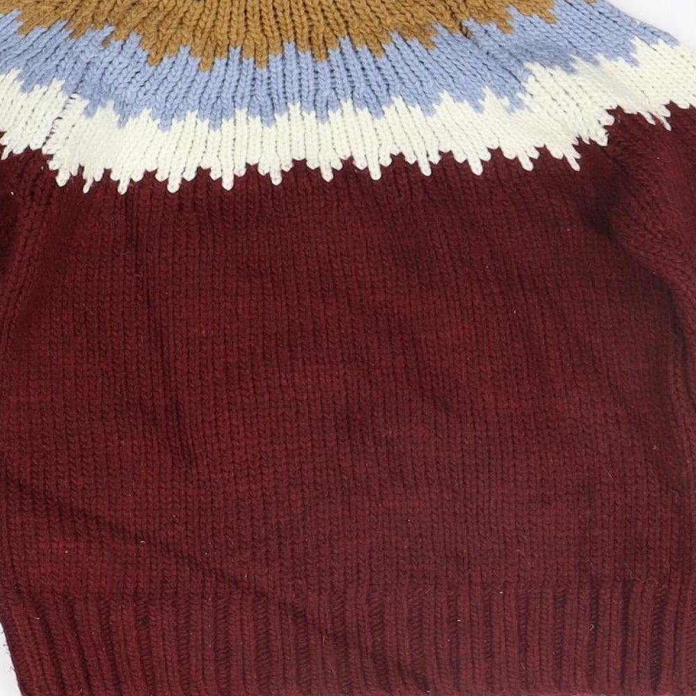 NEXT Boys Red Geometric  Pullover Jumper Size 5-6 Years