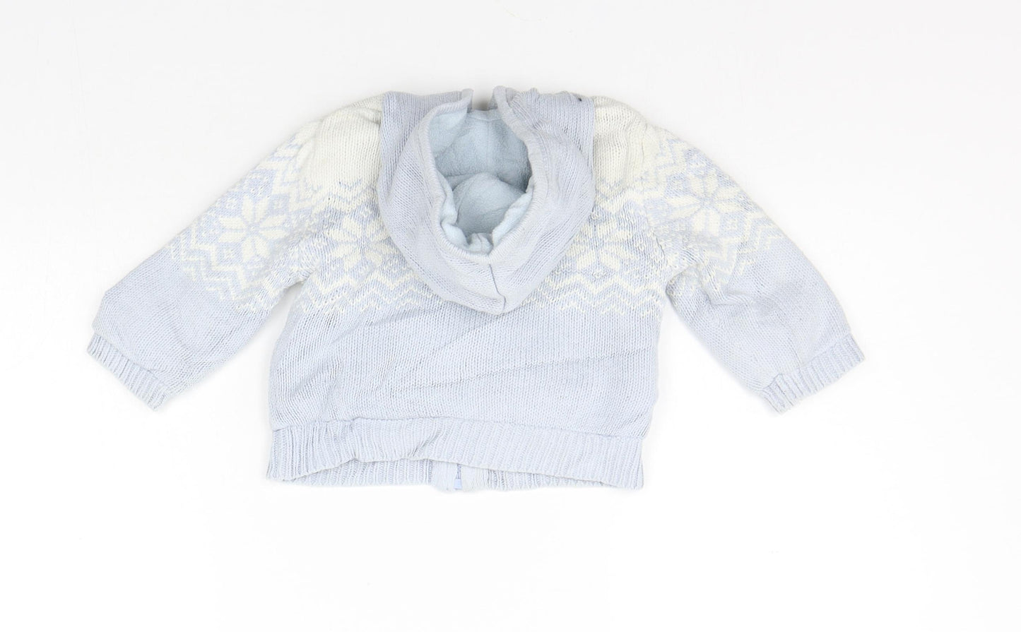 George Boys Blue Geometric  Jacket Coat Size 6-9 Months